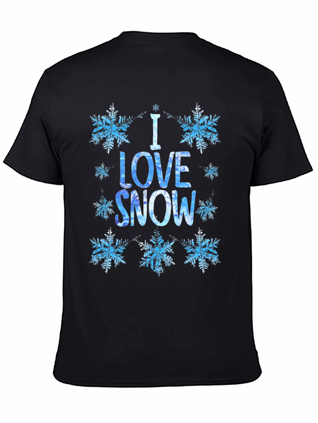 I Love Snow T-Shirt - Winter Snowflake Design