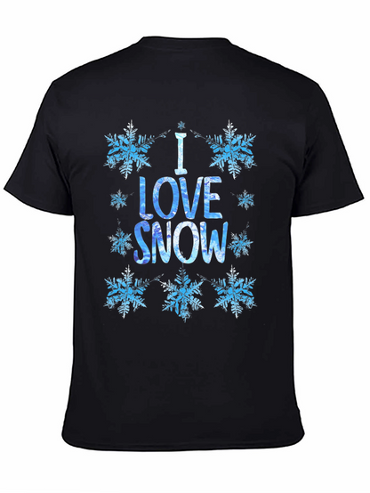 I Love Snow T-Shirt - Winter Snowflake Design