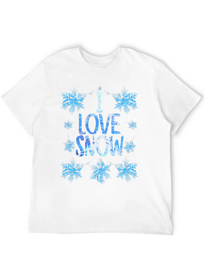 I Love Snow T-Shirt - Winter Snowflake Design