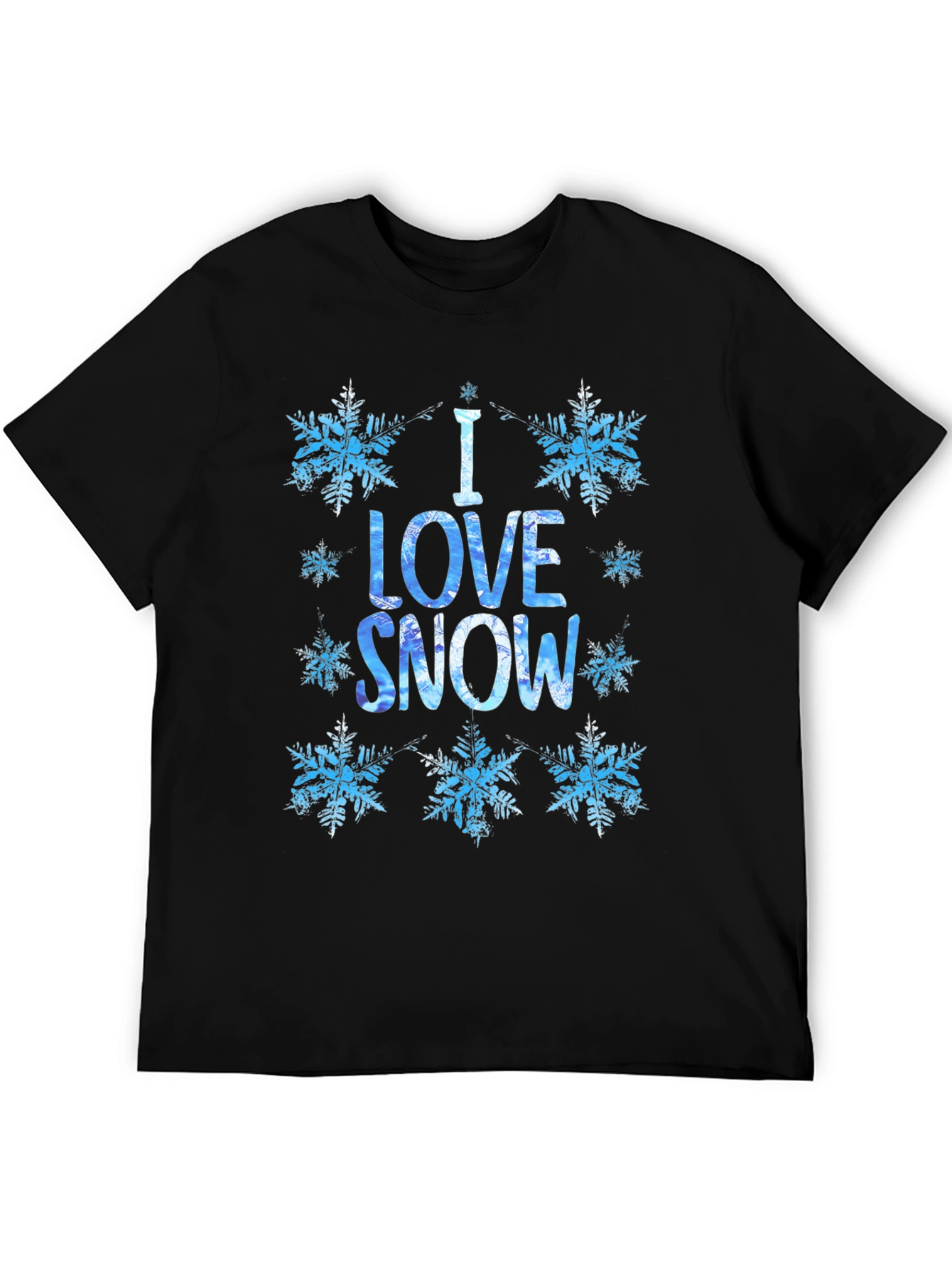 I Love Snow T-Shirt - Winter Snowflake Design