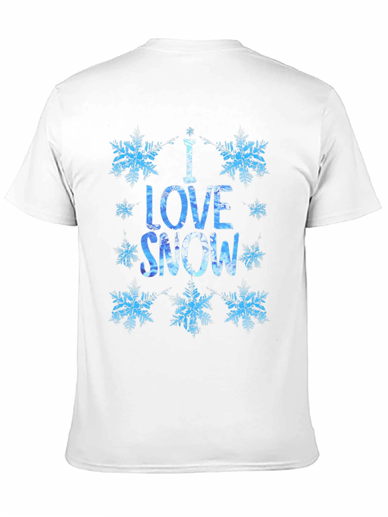 I Love Snow T-Shirt - Winter Snowflake Design