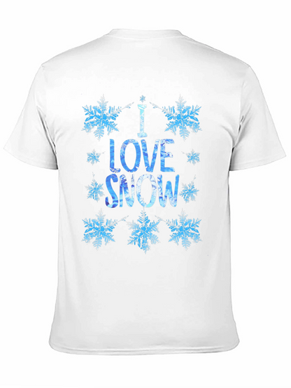 I Love Snow T-Shirt - Winter Snowflake Design