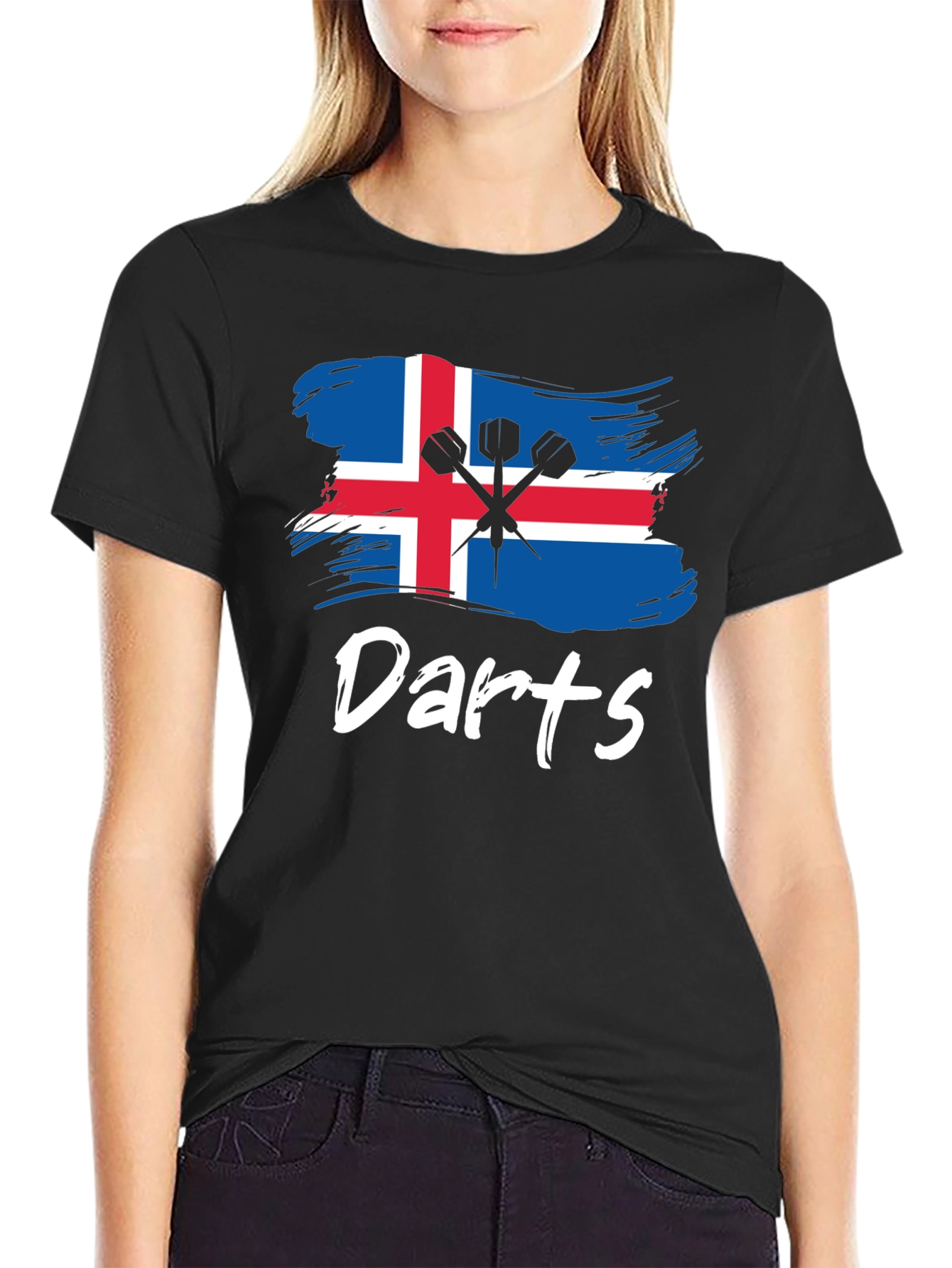 Iceland Darts T-Shirt: Sporty Icelandic Pride Tee