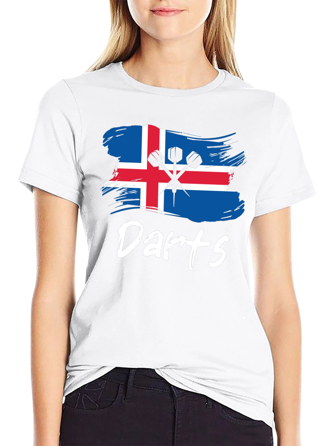 Iceland Darts T-Shirt: Sporty Icelandic Pride Tee