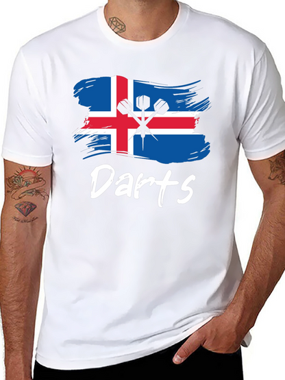Iceland Darts T-Shirt: Sporty Icelandic Pride Tee