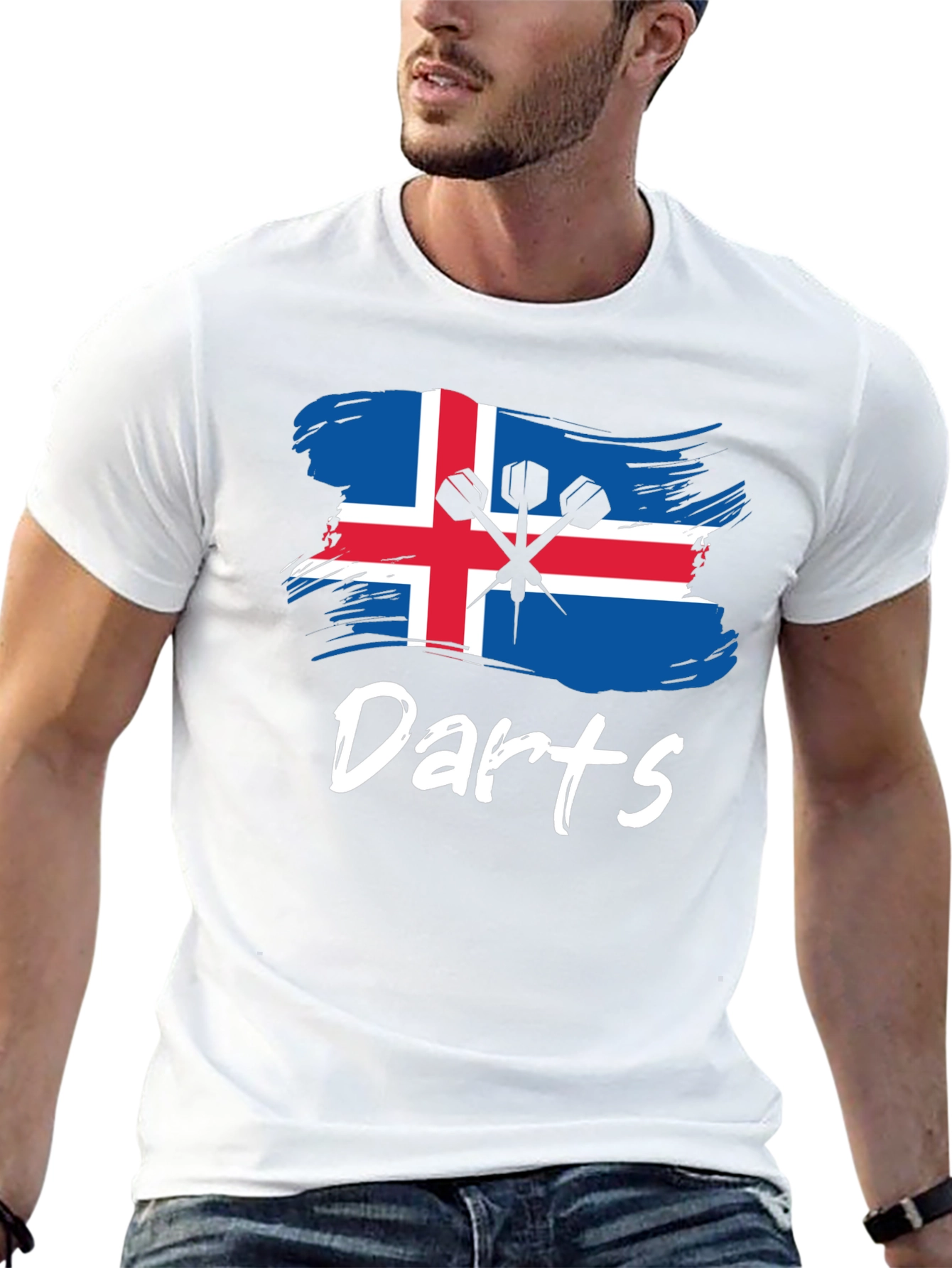 Iceland Darts T-Shirt: Sporty Icelandic Pride Tee