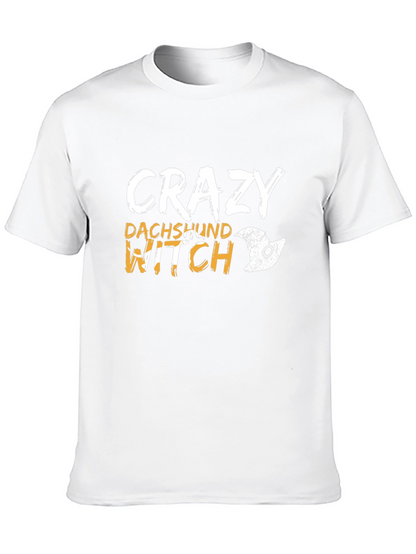 Crazy Dachshund Witch T-Shirt