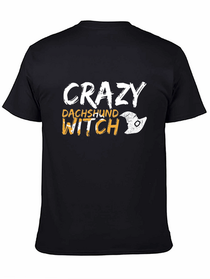 Crazy Dachshund Witch T-Shirt