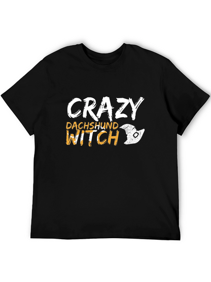 Crazy Dachshund Witch T-Shirt