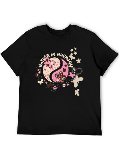 Nature In Harmony Yin Yang Graphic T-Shirt