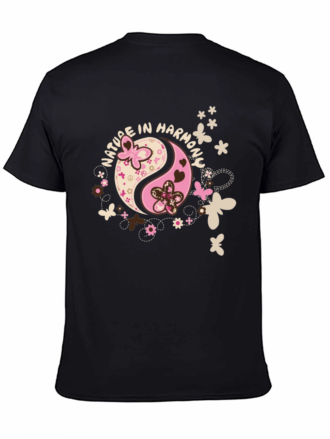 Nature In Harmony Yin Yang Graphic T-Shirt