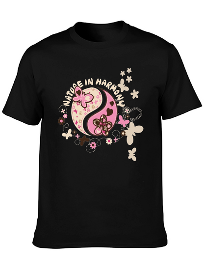 Nature In Harmony Yin Yang Graphic T-Shirt