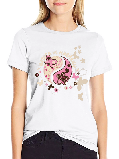 Nature In Harmony Yin Yang Graphic T-Shirt