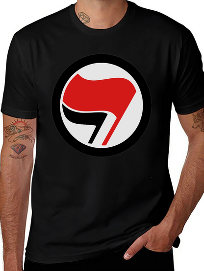 Antifascist Symbol T-Shirt - Black Tee