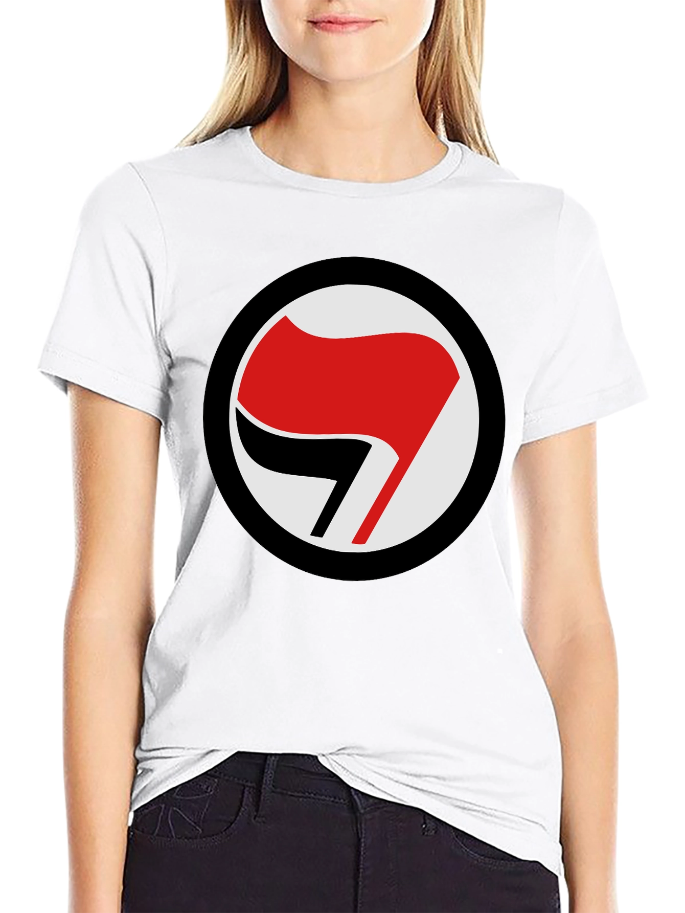 Antifascist Symbol T-Shirt - Black Tee
