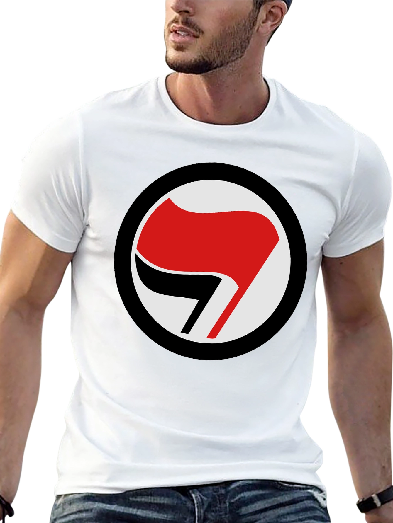 Antifascist Symbol T-Shirt - Black Tee