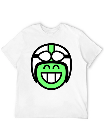 Funky Smiley Face T-Shirt - Black Cotton Blend