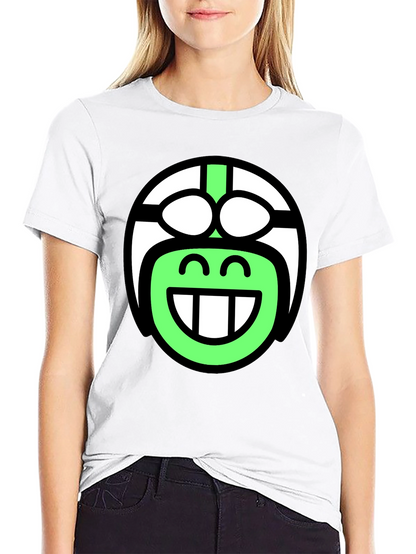 Funky Smiley Face T-Shirt - Black Cotton Blend