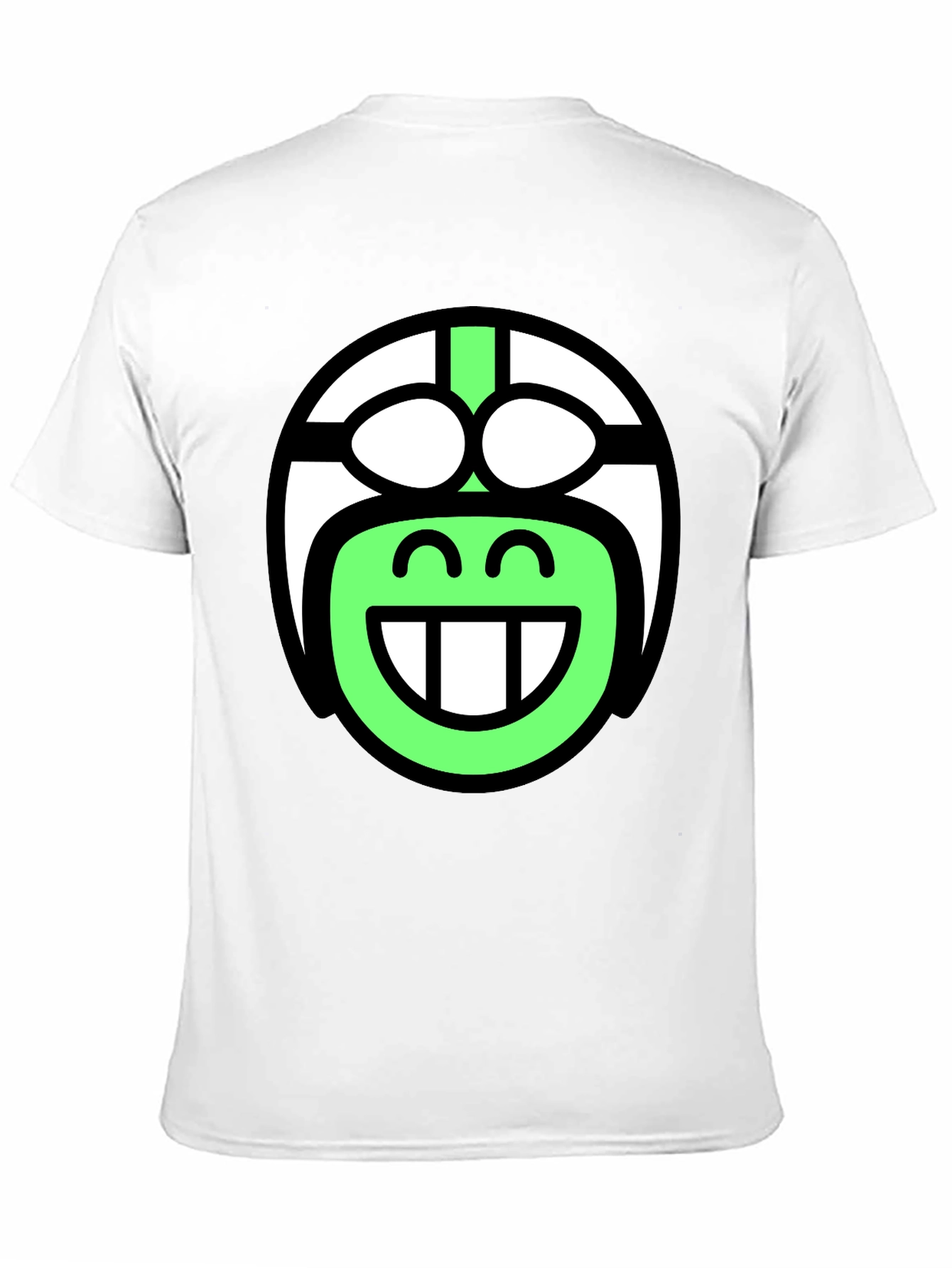 Funky Smiley Face T-Shirt - Black Cotton Blend