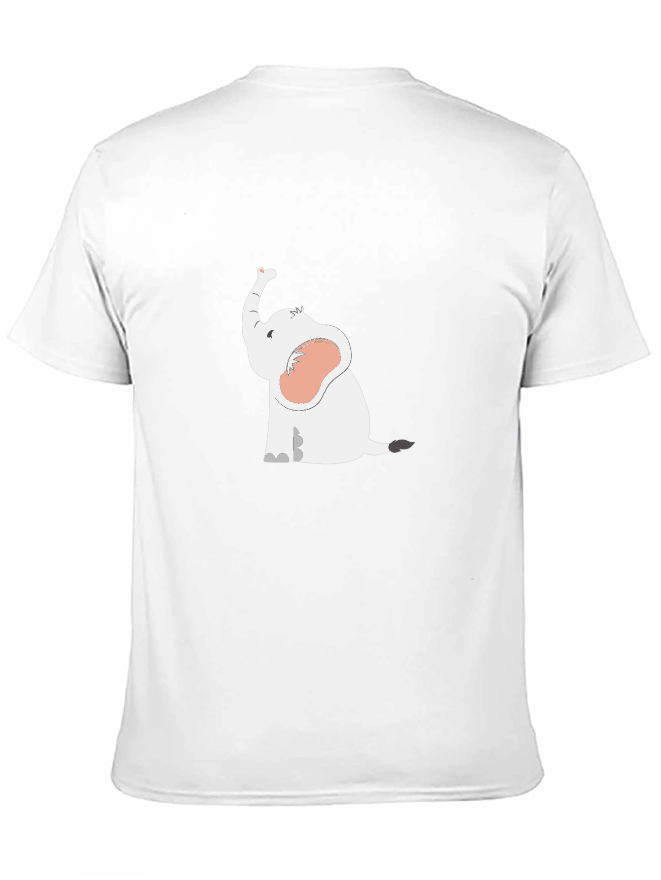 Cute Elephant Graphic T-Shirt - Black