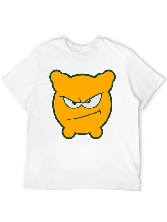 Angry Orange Bear T-Shirt - Black Cotton Tee