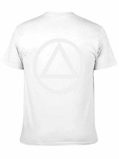 Minimalist Graphic Tee - Circle Triangle Design