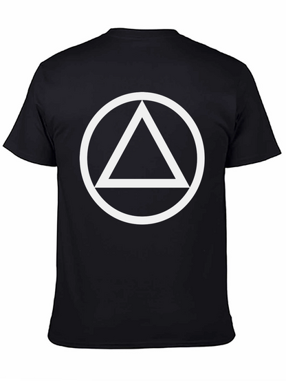 Minimalist Graphic Tee - Circle Triangle Design