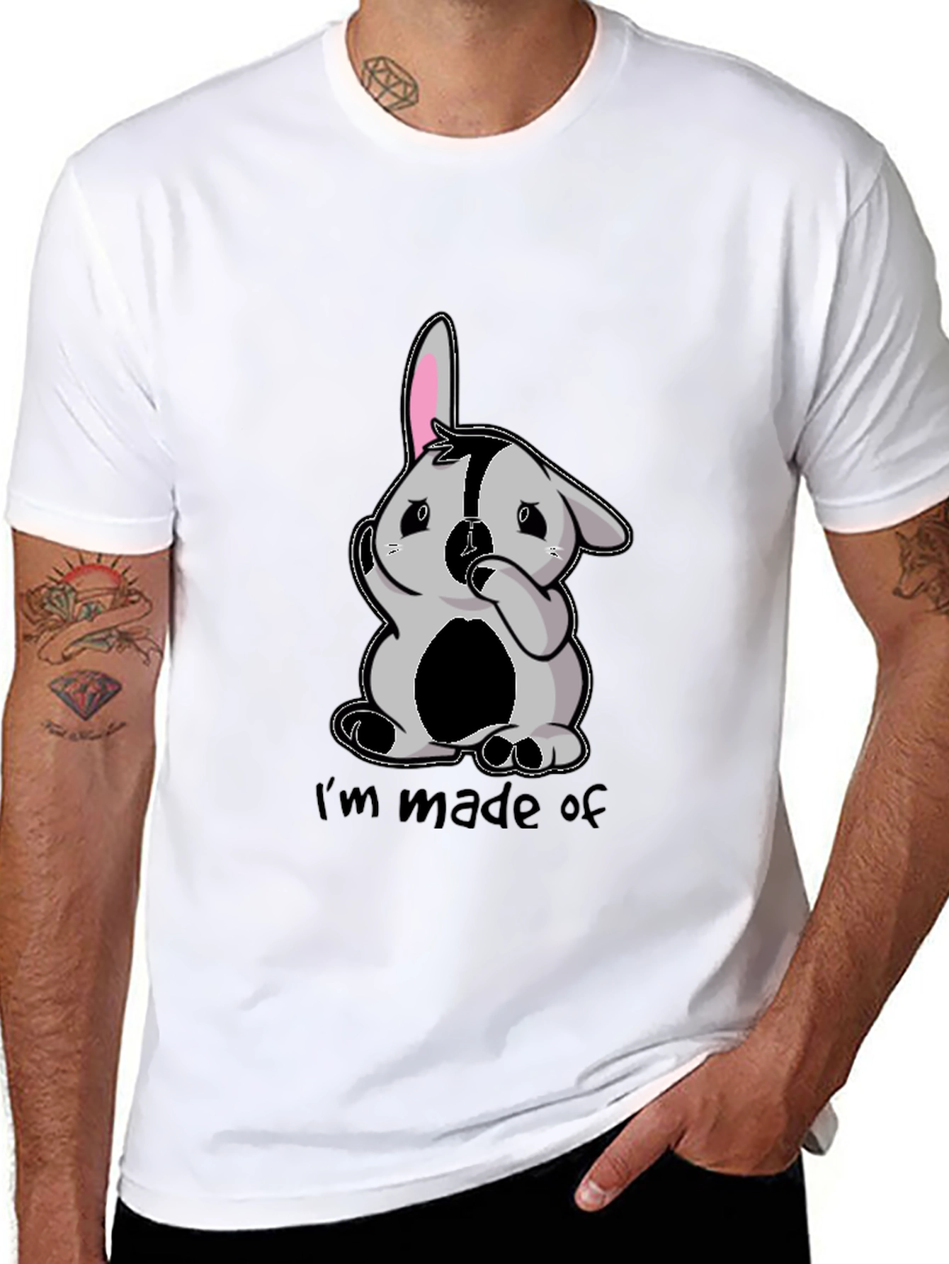 Im Made of Bunny Black T-Shirt