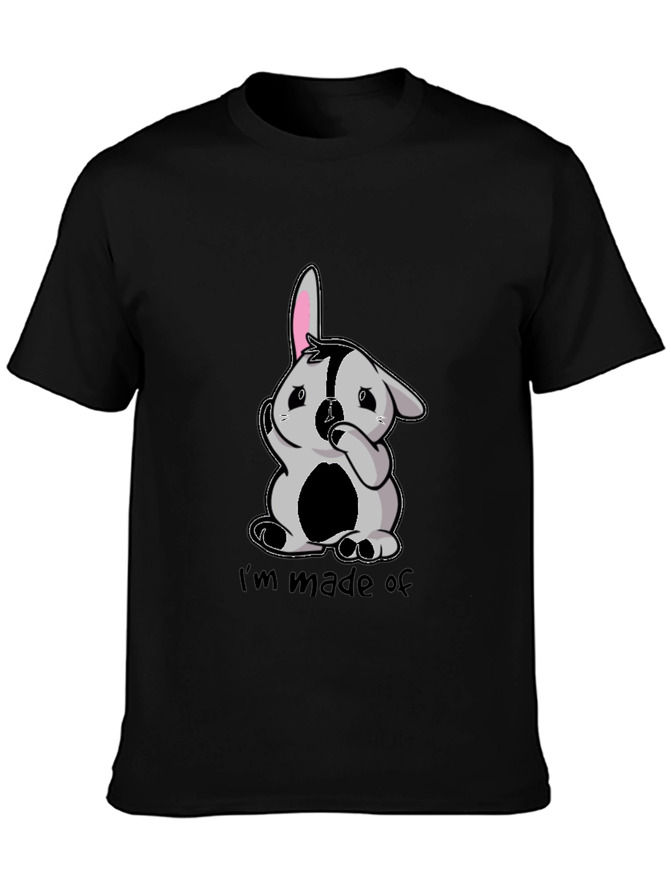 Im Made of Bunny Black T-Shirt