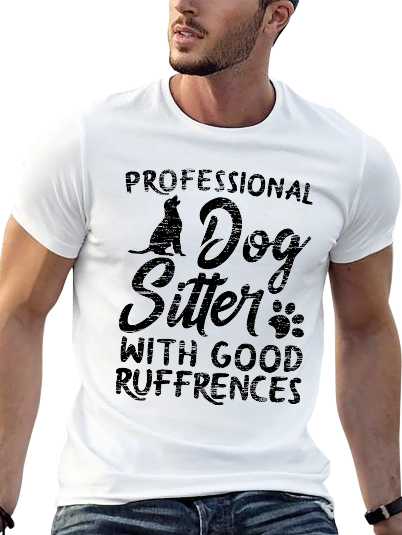 Dog Sitter T-Shirt: Good Ruffrences Pet Lover Tee