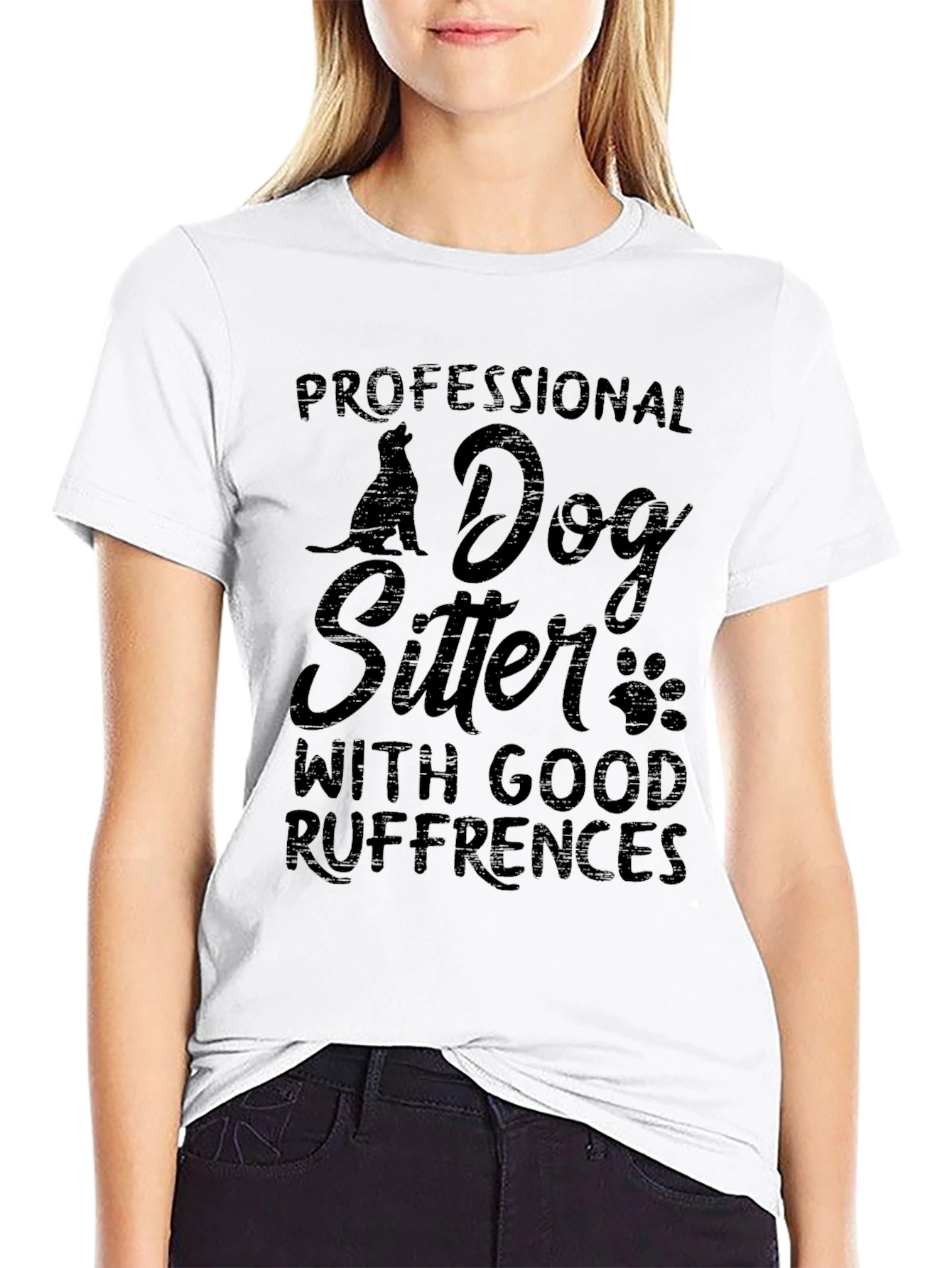 Dog Sitter T-Shirt: Good Ruffrences Pet Lover Tee