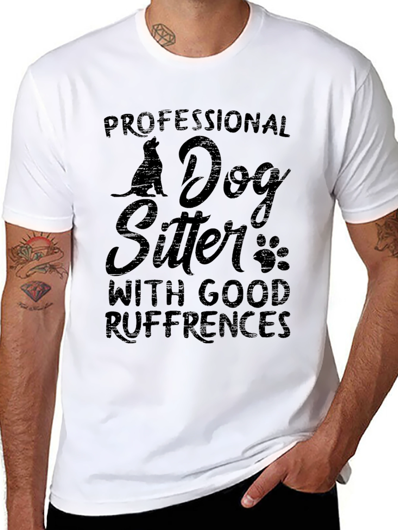 Dog Sitter T-Shirt: Good Ruffrences Pet Lover Tee