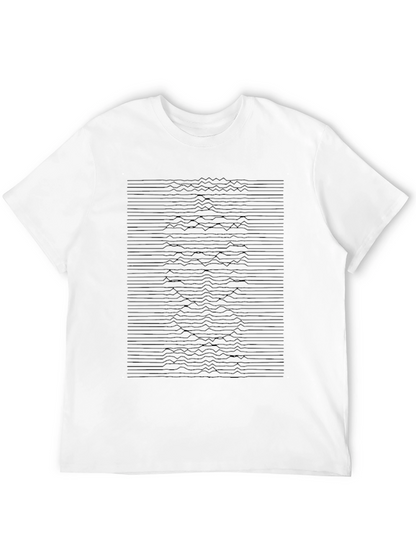 Abstract Line Graphic Black T-Shirt - Modern Design