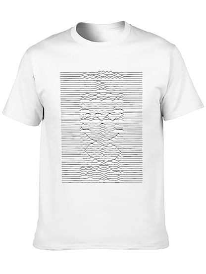 Abstract Line Graphic Black T-Shirt - Modern Design