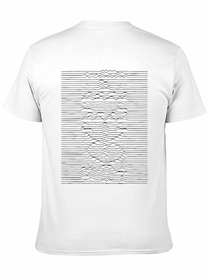 Abstract Line Graphic Black T-Shirt - Modern Design