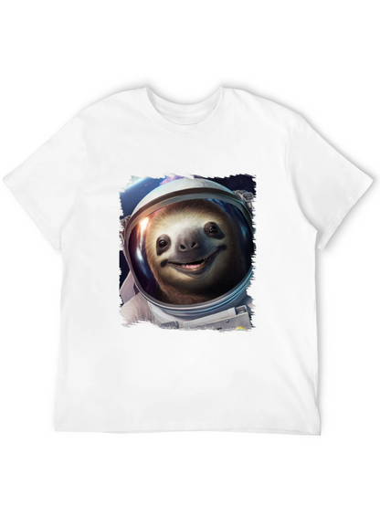 Sloth Astronaut Graphic Tee - Black