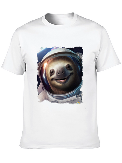 Sloth Astronaut Graphic Tee - Black