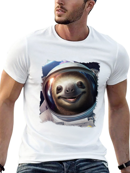 Sloth Astronaut Graphic Tee - Black