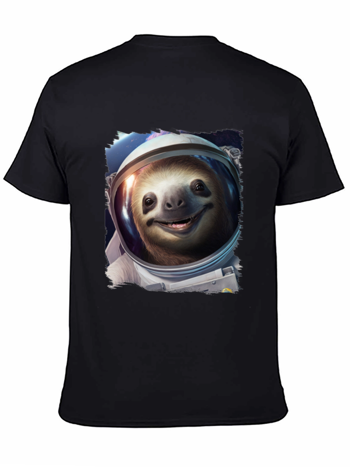 Sloth Astronaut Graphic Tee - Black