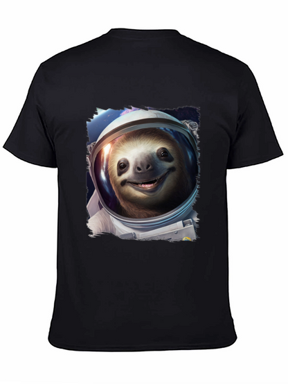 Sloth Astronaut Graphic Tee - Black