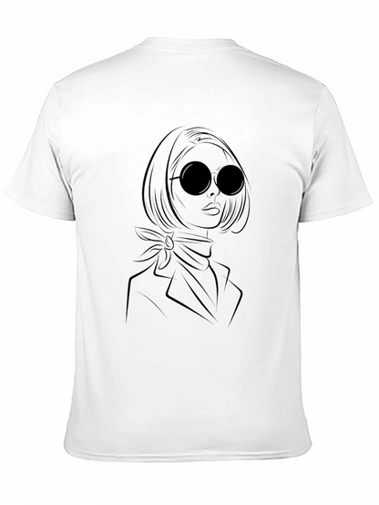 Elegant Woman Graphic Tee - Black