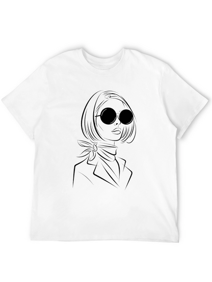 Elegant Woman Graphic Tee - Black