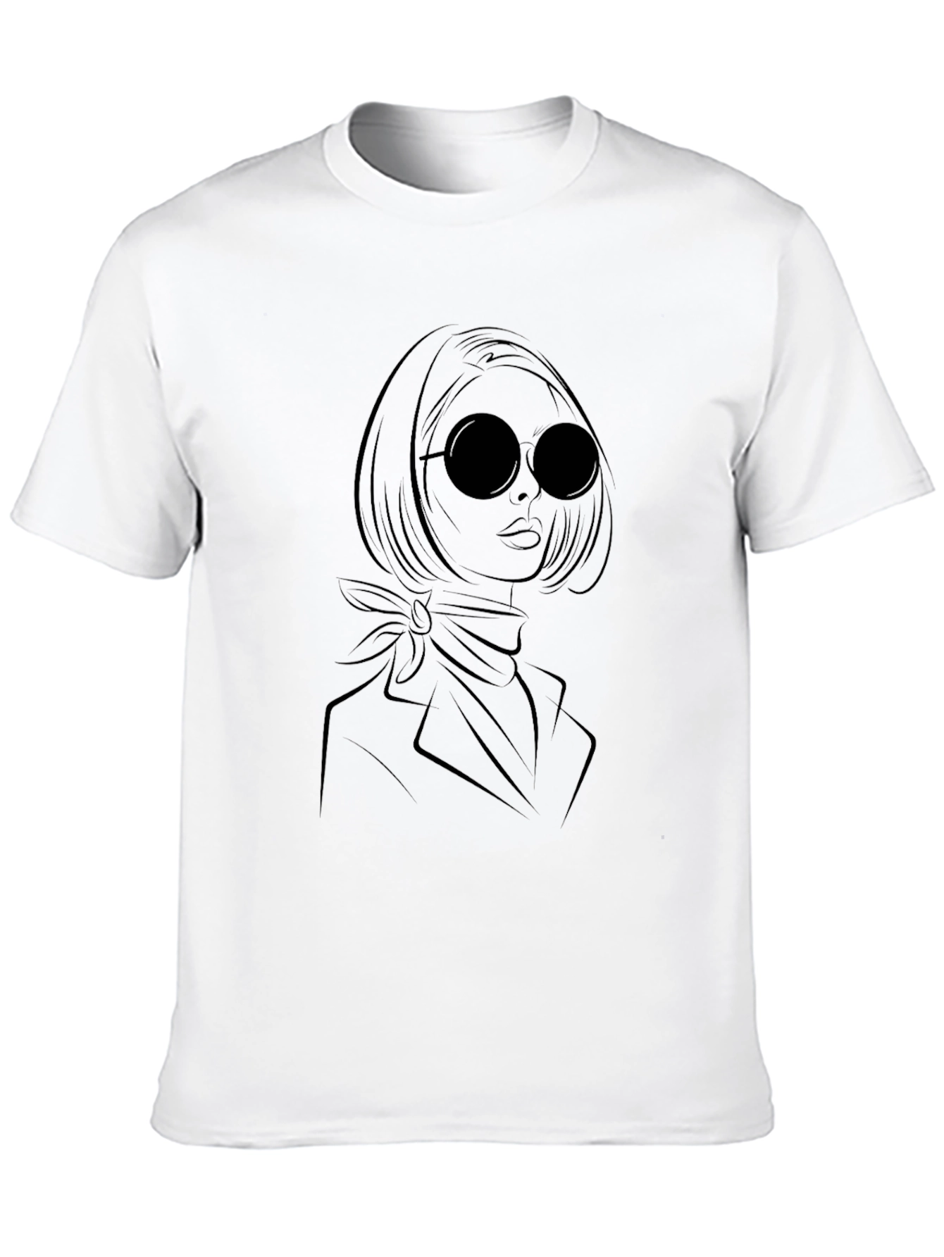 Elegant Woman Graphic Tee - Black