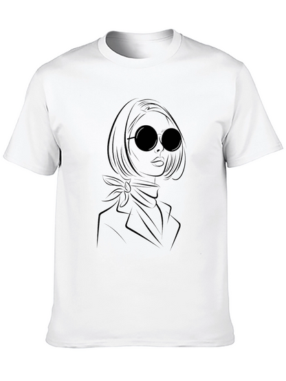 Elegant Woman Graphic Tee - Black