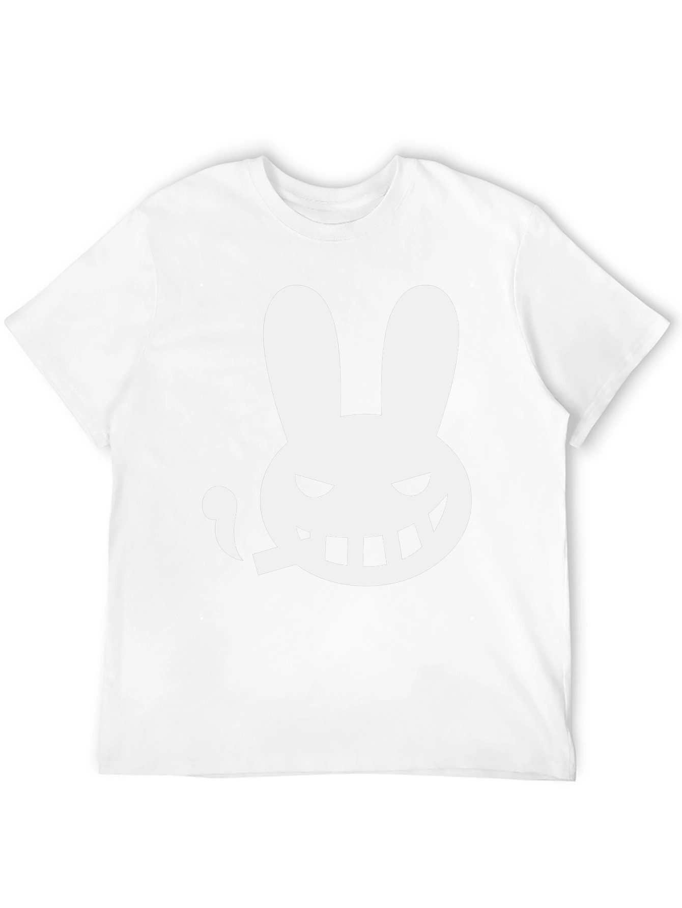 Mens Black T-Shirt - Smoking Rabbit Graphic Tee