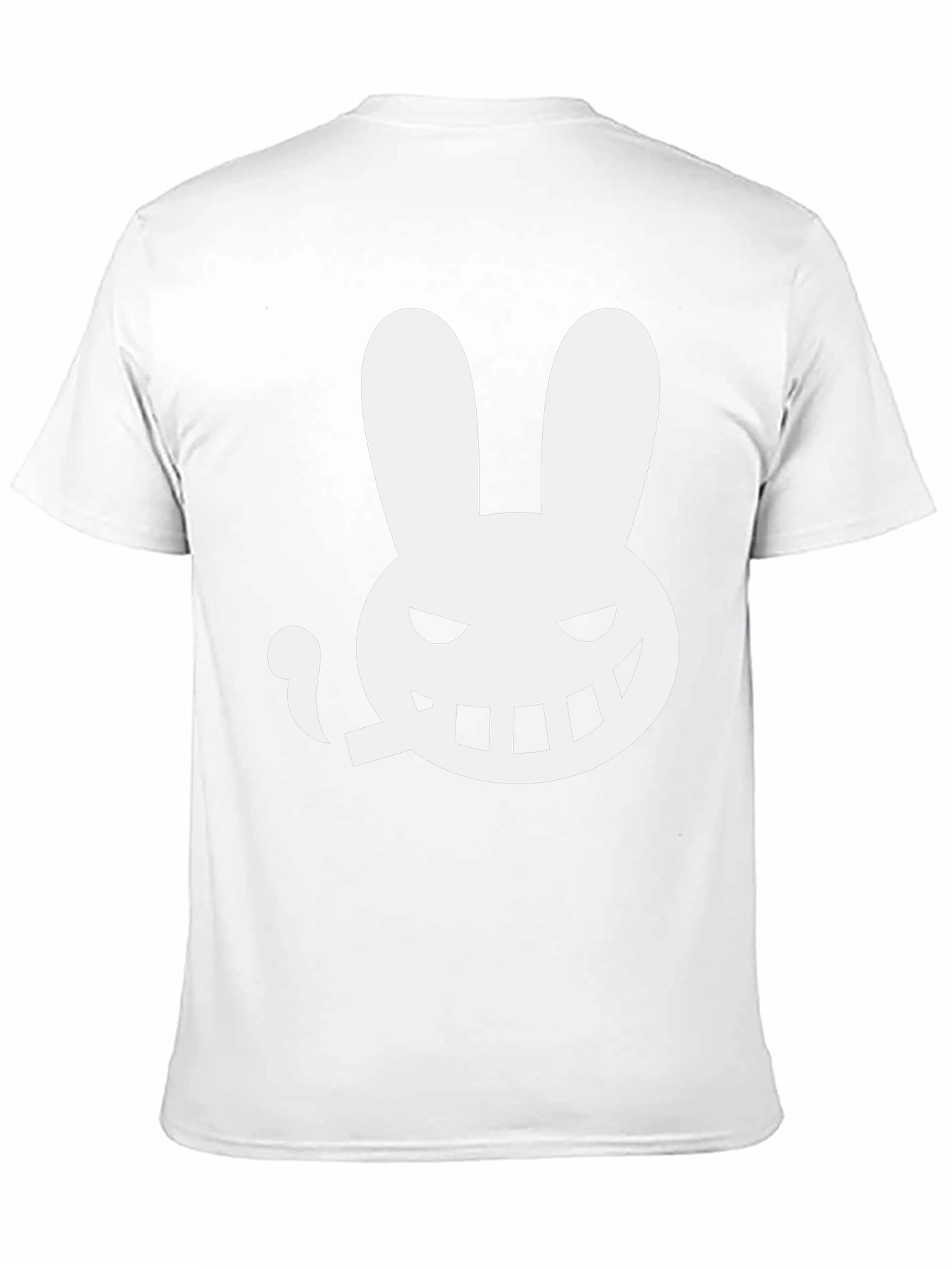 Mens Black T-Shirt - Smoking Rabbit Graphic Tee