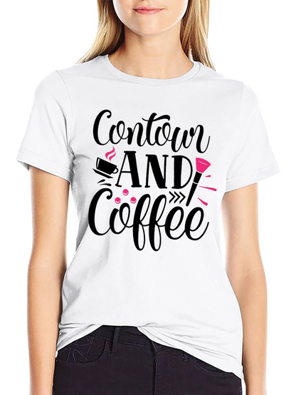 Contour and Coffee Graphic Tee - Black