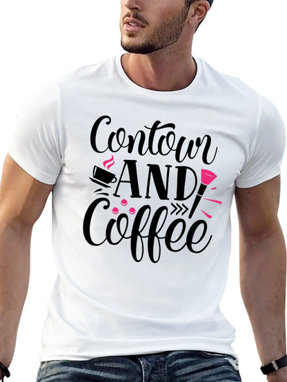Contour and Coffee Graphic Tee - Black