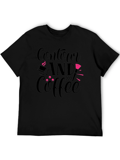 Contour and Coffee Graphic Tee - Black