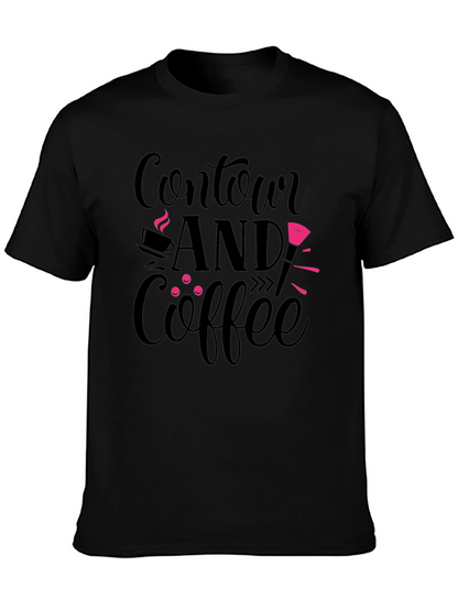 Contour and Coffee Graphic Tee - Black